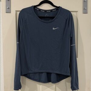 Nike Women's Navy Long Sleeve Top